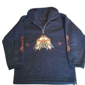 Vintage Bogner Fleece Native American pullover read